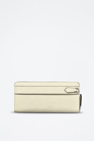 Leren Clutch Ivoorkleurig