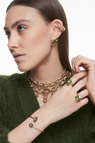 Open Armband met Swarovski kristallen Numina - Doublé Geelgoud