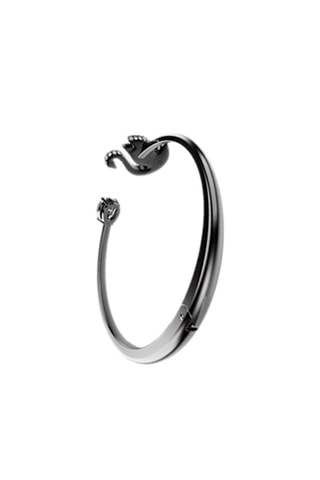 Open Armband met Swarovski Kristallen Swan - Zwart