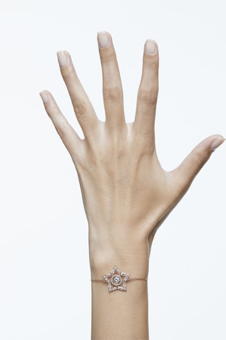 Armband ingelegd met Zirkonia's en versierd met Swarovski Kristallen Stella - Roségoudkleurig