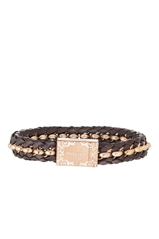 Bracelet Orlando en cuir - Marron et doré