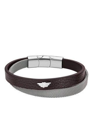 Leren Armband Dubbele Rij Hardware