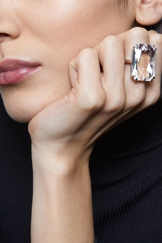 Ring met Swarovski Kristallen Mesmera - Wit