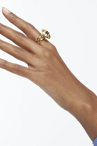 Bague ornée de cristaux Swarovski Lucent - Plaqué or jaune