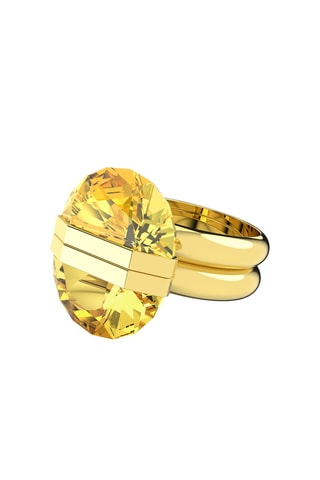 Bague ornée de cristaux Swarovski Lucent - Plaqué or jaune