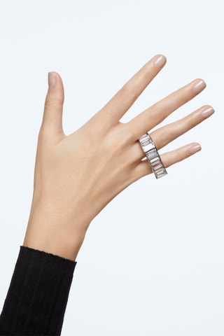 Ring met Swarovski Kristallen Matrix - Wit