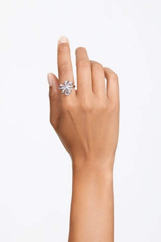 Ring met Swarovski Kristallen Hyperbola - Wit