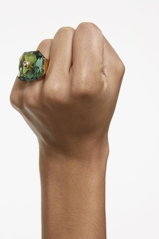 Ring met Swarovski Kristallen Numina - Doublé Geelgoud en Zirkonia’s