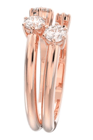 2 Ringen met Swarovski Kristallen Constellatia - Doublé Roségoud