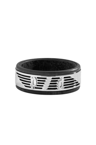 Ring Burren - Zilverkleurig en Zwart 