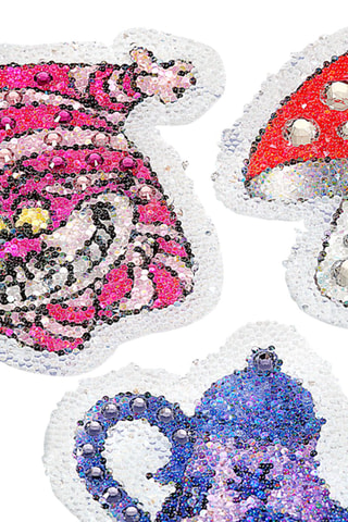 3 Stickers met Swarovski Kristallen Alice