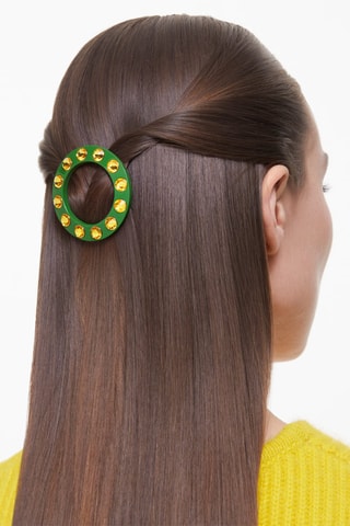 Haarspeld met Swarovski Kristallen Chroma - Groen en Geel