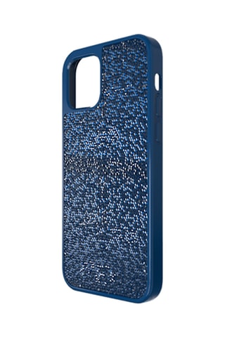 Case voor iPhone 12/12 Pro met Swarovski Kristallen Glam Rock - Blauw