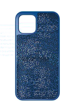 Case voor iPhone 12/12 Pro met Swarovski Kristallen Glam Rock - Blauw