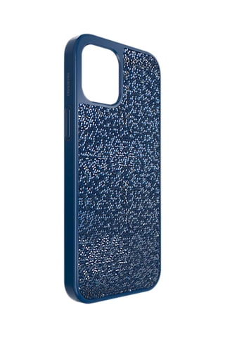 Case iPhone 12 Pro Max met Swarovski Kristallen Glam Rock - Blauw
