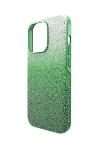 Case voor iPhone 14 Pro met Swarovski Kristallen High - Groen
