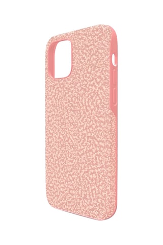 Case iPhone 12/12 Pro met Swarovski Kristallen High - Zachtroze