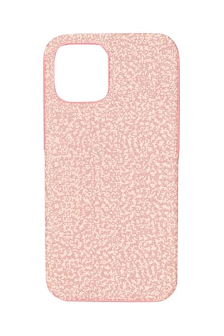 Case iPhone 12 Pro Max met Swarovski Kristallen High - Zachtroze