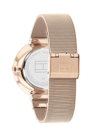 Stalen en Doublé Roségoud Quartz Horloge