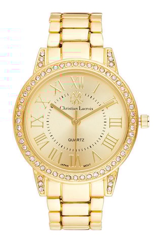 Stalen Quartz Horloge Goudkleurig