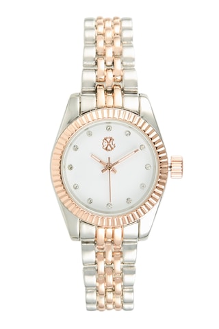 Legering Quartz Horloge - Zilverkleurig en Roségoudkleurig