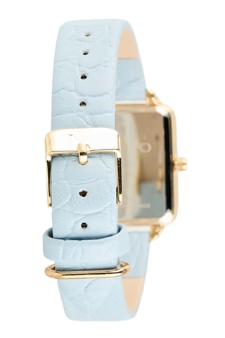 Polyurethaan Quartz Horloge - Blauw en Goudkleurig