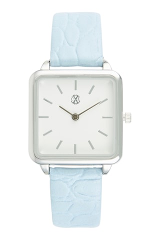 Polyurethaan Quartz Horloge - Blauw en Zilverkleurig