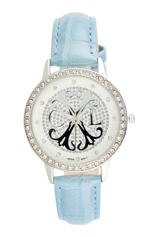 Metalen Quartz Horloge - Blauw en Zilverkleurig