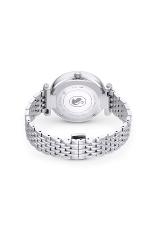 Stalen Quartz Horloge met Swarovski Kristallen Crystalline Wonder - Zilverkleurig