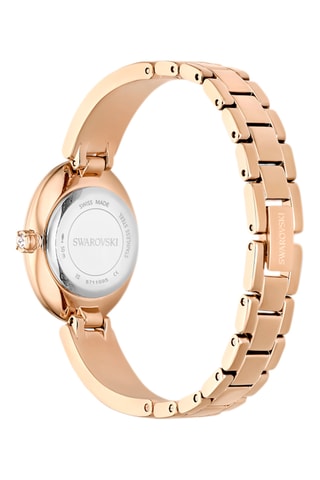 Stalen Doublé Roségoud Quartz Horloge Crystal Rock 