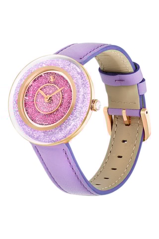 Kalfsleren en Doublé Roségoud Quartz Horloge Lustre