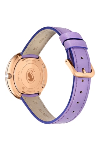 Kalfsleren en Doublé Roségoud Quartz Horloge Lustre