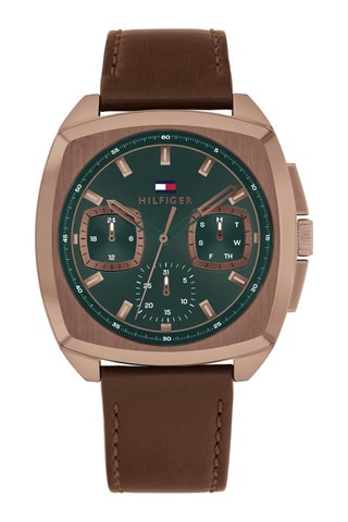 Leren Quartz Horloge - Bruin en Goudkleurig