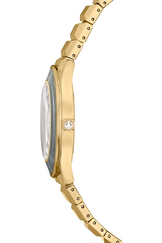 Metalen Quartz Horloge, Verguld en met Swarovski Kristallen