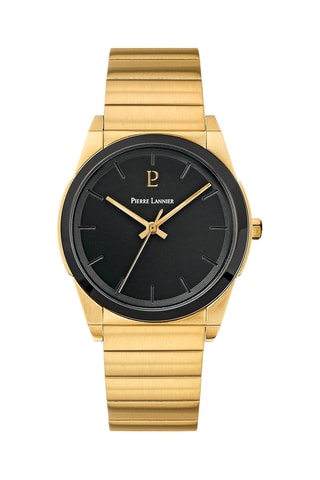 Stalen Quartz Horloge Candide - Goudkleurig en Zwart