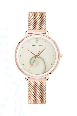 Stalen Quartz Horloge Ocean - Roségoudkleurig en Wit