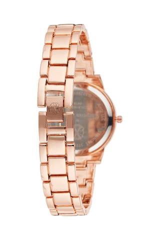 Stalen Quartz Horloge Roségoudkleurig