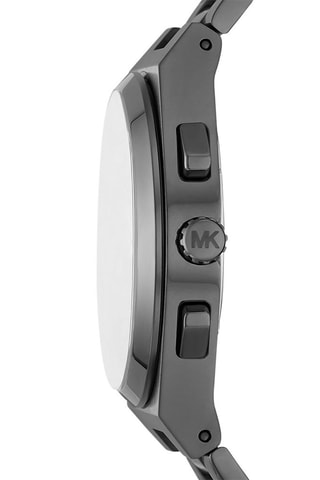 Stalen Quartz Horloge - Chronograaf - Donkergrijs en Groen