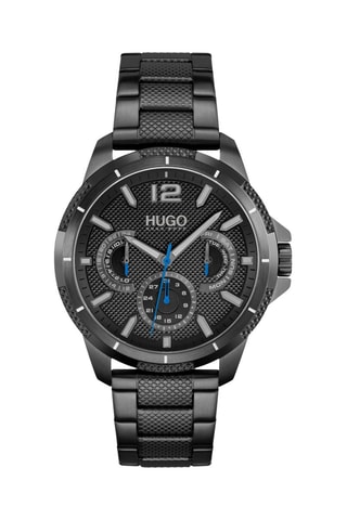 Stalen Quartz Horloge - Chronograaf - Zwart