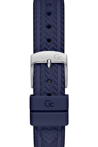 Siliconen Quartz Horloge met Swarovski Kristallen - Marineblauw en Roségoudkleurig