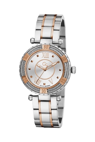 Stalen Quartz Horloge Zilverkleurig en Roségoudkleurig