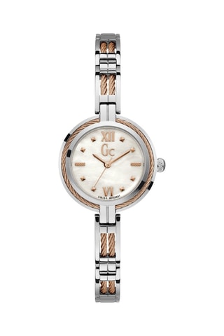 Stalen Quartz Horloge Zilverkleurig en Roségoudkleurig