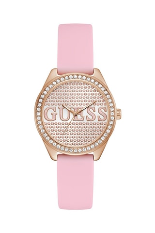 Montre à quartz en silicone - Rose et doré