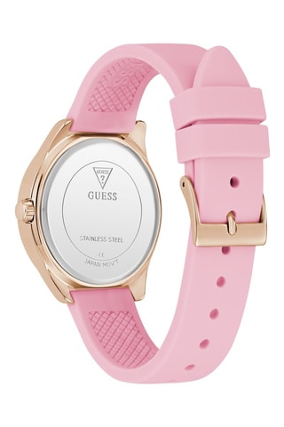 Montre à quartz en silicone - Rose et doré