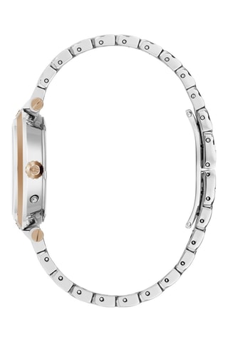 Stalen Quartz Horloge Zilverkleurig en Goudkleurig