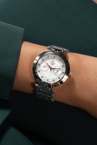 Stalen Quartz Horloge Zilverkleurig en Goudkleurig