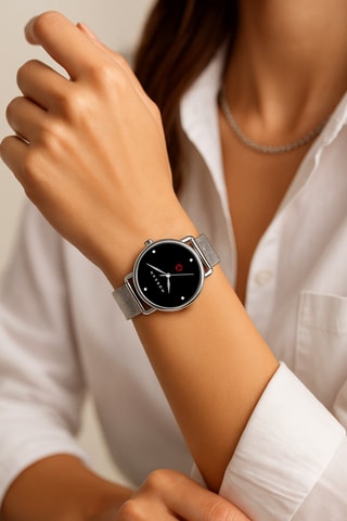 Stalen Quartz Horloge - Zilverkleurig