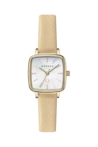 Polyurethaan Quartz Horloge - Beige en Goudkleurig