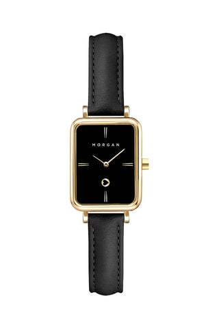 Polyurethaan Quartz Horloge - Zwart en Goudkleurig