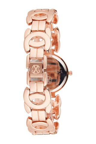 Stalen Quartz Horloge   Roségoudkleurig